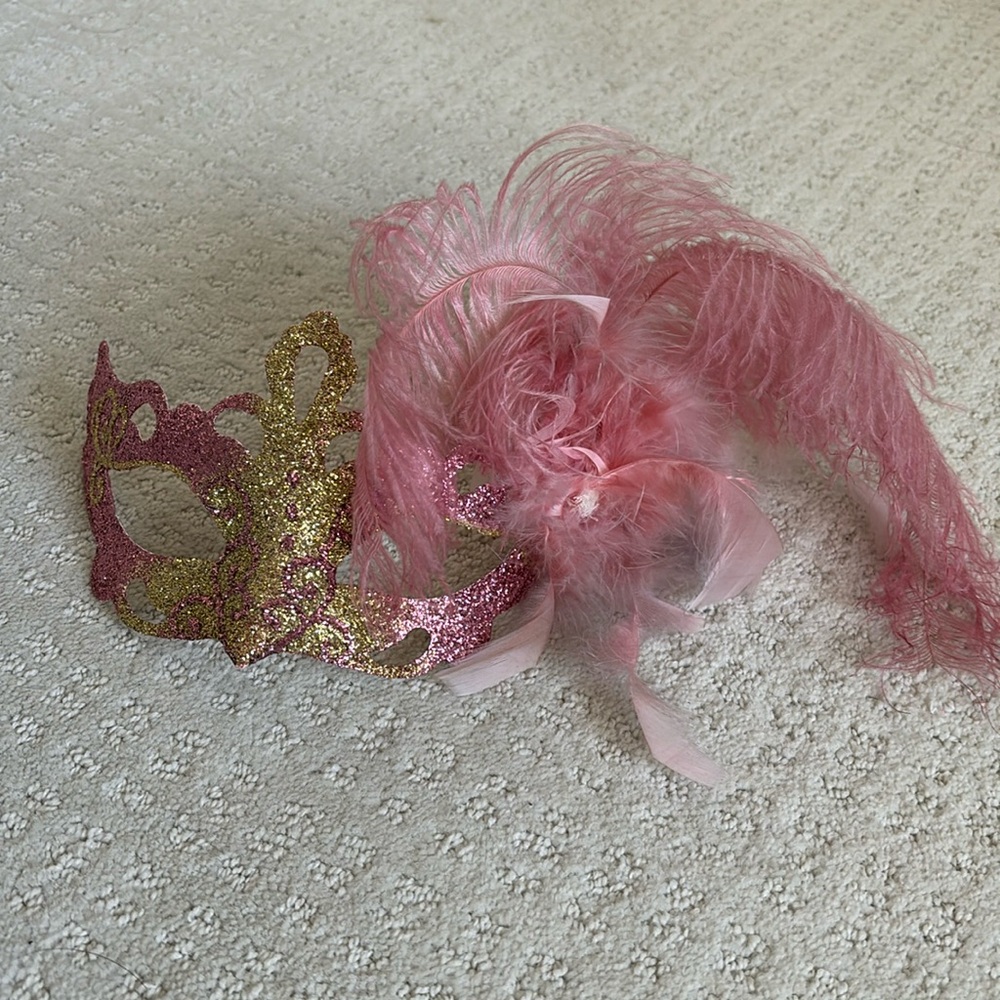 Vintage rose and gold mask